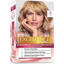 2 Adet Loreal Paris Excellence Creme Saç Boyası - 8 Koyu Sarı