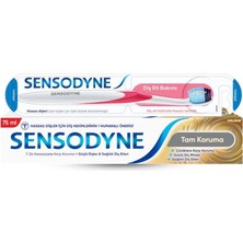 2 Adet Sensodyne Tam Koruma Diş Macunu 75 ml + Diş Eti Bakımı Fırçası
