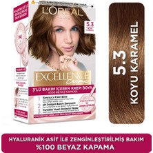 2 Adet Loreal Paris Excellence Creme Saç Boyası - 5.3 Koyu Karamel