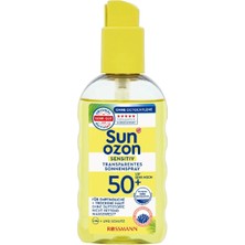 Sun Ozon Sunozon Güneş Spreyi̇ Transparan SPF50+ Hassas 200 ml