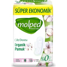 Molped Hijyenik Ped Pure & Soft Uzun 18'li