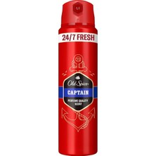 3 Adet Old Spice Captain Erkek Sprey Vücut Deodorantı 150 ml