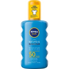 3 Adet Nivea Sun Koruma ve Bronzluk Güneş Spreyi Spf 50 Çok Yüksek Güneş Koruması ve Doğal Bronzlaştırıcı 200 ml