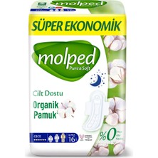4 Adet Molped Hijyenik Ped Pure & Soft Gece 16'lı