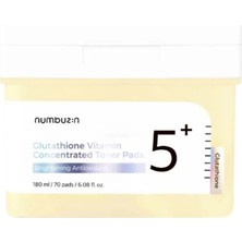2 Adet Numbuzin No.5+ Glutathione Vitamin Concentrated Toner Pads 70'li 180 ml