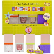 2 Adet Show By Pastel Mini Makyaj Kiti Blush & Highlighter & Lip Gloss Glow Up Girl That Girl 1 Adet