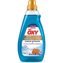 Mr.Oxy 2 Adet Mr. Oxy Arap Sabunu ve Soda Katkılı Sıvı Çamaşır Deterjanı Beyazlar Için 1480 ml