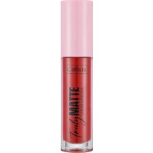 3 Adet Callista Truly Matte Liquid Lipstick Mat Likit Ru 407 Cherry Pop Kırmızı 1 Adet