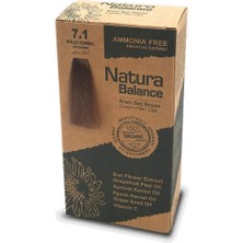 3 Adet Natura Balance Krem Saç Boyası Küllü Kumral 7.1 1 Adet
