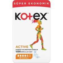 2 Adet Kotex Hijyenik Ped Active Normal 22'li