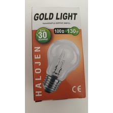 Gold Light 100 W Halojen Ampul Eski Tip Isı Veren Ampul