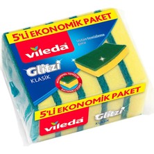 2 Adet Vileda Yeşil Düz Sünger 5'li Paket