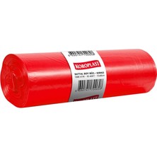 4 Adet Koroplast Tıbbi Atık Çöp Torbası Battal Boy 72 cm x 80 cm Kırmızı Büzgülü 10'lu Paket
