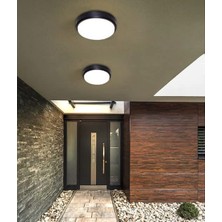 15W Artos Siyah LED Nem Su Geçirmez Banyo Bahçe Balkon Modern Tavan Duvar Lambası Beyaz Işık 65