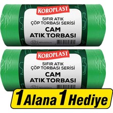 3 Adet Koroplast Cam Atık Çöp Torbası Jumbo Boy 80 cm x 110 cm Yeşil 10'lu Paket - 1 Alana 1 Hediye