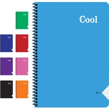 5 Adet Keskin Color Cool Spiralli Pp Kapak A4 Çizgili Defter 60 Yaprak