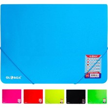 5 Adet Globox 6456 Lastikli Dosya A4 Boy Karışık Renk Tekli