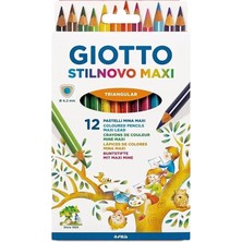 Robercolor Giotto Stilnovo Maxi Üçgen Kuru Boya Kalemi 12 Renk