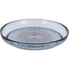 1001 Bıtz Kusintha Cam Tabak Mavi Çap:18 cm
