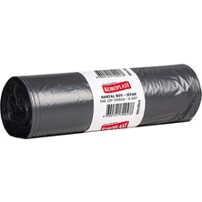 2 Adet Koroplast Çöp Torbası Endüstriyel Hantal Boy  100 cm x 150 cm Siyah 10'lu Paket