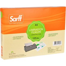 Sarff Laminasyon Filmi 125 Mikron Şeffaf 155 mm x 216 mm 100 Lü Kutu