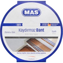 Mas Kaydırmaz Bant 25 mm 15 M Siyah