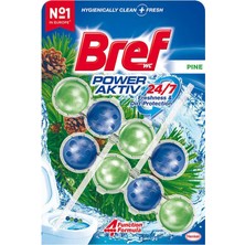 5 Adet Bref Power Aktiv Katı Klozet Blok Çam Kokulu 2'li Paket