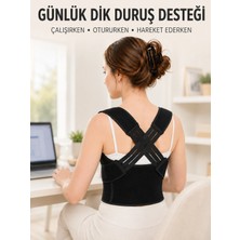 MiraLive Lastikli Dik Duruş Korsesi Ayarlanabilir Sırt Omuz ve Bel Destek Korsesi