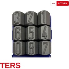 10 mm Rothen Ters Çelik Rakam Takımı