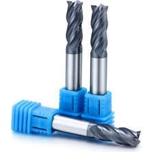 Deco 10 mm Tialin Kaplı Karbür Freze 55 Hrc 4 Ağızlı