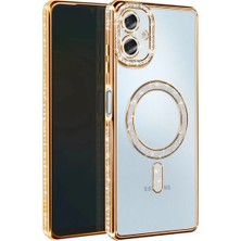 Eco Port Samsung Galaxy A06 Joke Simli Magneticsafe Kılıf - Gold
