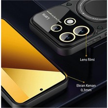 Givoria Xiaomi Redmi Note 13 4g Kılıf Joy Lens Standlı Kapak - Koyu Yeşil GZMNR9-49DJ4DF