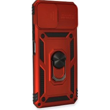 Givoria Xiaomi Mi 11 Lite Kılıf Pars Lens Yüzüklü Silikon - Kırmızı GZMNR9-49DJ4DF