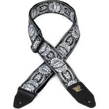 Ernie Ball Jacquard Weave Gitar Askısı Kalıbı: Silver Orleans (Gümüş-Siyah)