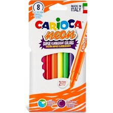 Carioca Fosforlu Yıkanabilir Keçeli Boya Kalemi 8'li