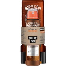 L'oréal Men Expert Erkekler Için Xxl Duş Jeli ve Deodorant Spreyi Içeren, Sedir Ağacı Esansiyel Yağı Içerikli, Erkek Hediye Seti, Berber Kulübü Seti, 1 x 400 Ml, 1 x 150 ml