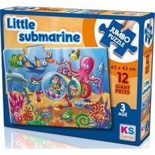 12 Parça Küçük Denizaltı Erkek Çocuk Jumbo Maxi Puzzle - 3 Yaş Üzeri - 31006