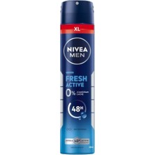 Nıvea Men Erkek Sprey Deodorant Fresh Active 200ML, Ter Kokusuna 48 Saat Etkili, Erkeksi Koku, Ferahlık,ekonomik Boy