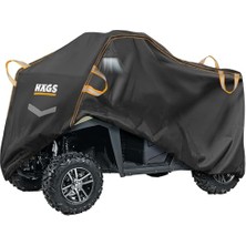 Haegs Utv Brandası, Utv Koruma Kılıfı, Örtüsü, Ağır Hizmet Tipi, Su Geçirmez, 4 Mevsim Koruma, Çift Sıra Koltuklu 4-6 Kişilik Plus Için (XL-420-175-190CM) Siyah