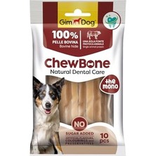 Rawhide Sticks Burgu Köpek Çiğneme Kemiği 9-10 mm 80 gr 10'lu Naturel