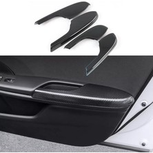 Honda Civic Fc5 Fk7 Type-R Için 2016-2021 Karbon Fiber Kapı Kol Dayama Koruyucu Kapak Trim