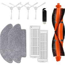 Ozemtek Beyaz Mi Robot Vacuum Mop Pro (STYJ02YM) ile Uyumlu Fırça,hepa Filtre 10 Parça Yedek Parça Mega Set