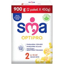 Sma Optipro 2 6-12 Ay Devam Sütü 900 G (2 Paket x 450 G) 104658-1-1