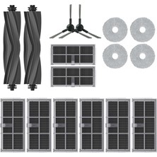 Dreame L10S Pro Ultra Head ile Uyumlu Kauçuk Fırça Hepa Mop Seti-16 Parça