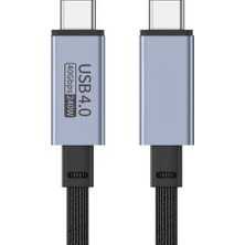 Coofbe Jasoz 1mt E-Marker Çip Thunderbolt Usb4.0 Pd 240W Şarj Kablosu 8k 60hZ Görüntü Aktarım 40GBPS