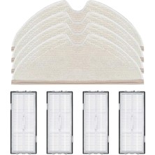 Fixbetter Q8 Max/q8 Max+/q5 Pro/q7/q7+/q7 Max/q7 Max+ Robot Elektrikli Süpürge Yedek Parçaları, 4 Filtre, 4 Silme Pedi (8 Adet)