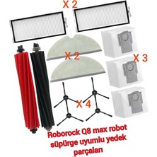 Lin Grup Roborock Q8 Max Robot Süpürge ile Uyumlu Yedek Parça Seti