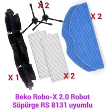 Lin Grup Beko Robo-X 2.0 Robot Süpürge Rs 8131 ile Uyumlu Yedek Parça Seti N2