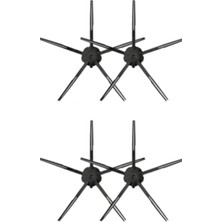 Ozemtek Siyah 4 Adet Yedek 5 Kollu Yan Fırça Roborock ile Uyumlu S7 S7 Max S7 Ultra T7 T7S 4 Adet Yan Fırça