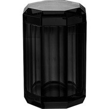 System Cyrstal Bath Accessory Cotton Box Black Siyah Tek Ebat BA2050 024 C2
